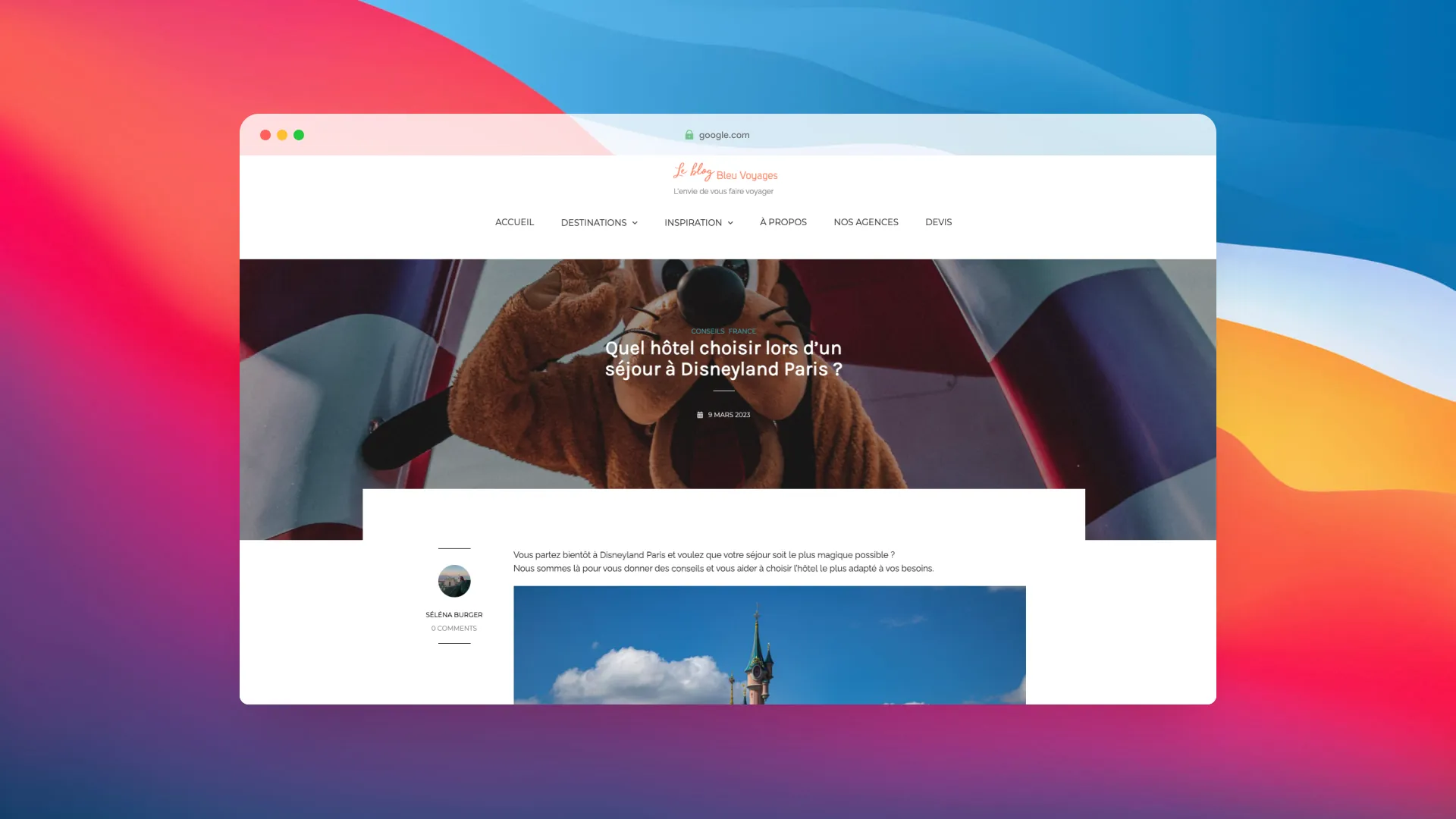 Le Blog Bleu Voyages website – screenshot 3 of 5