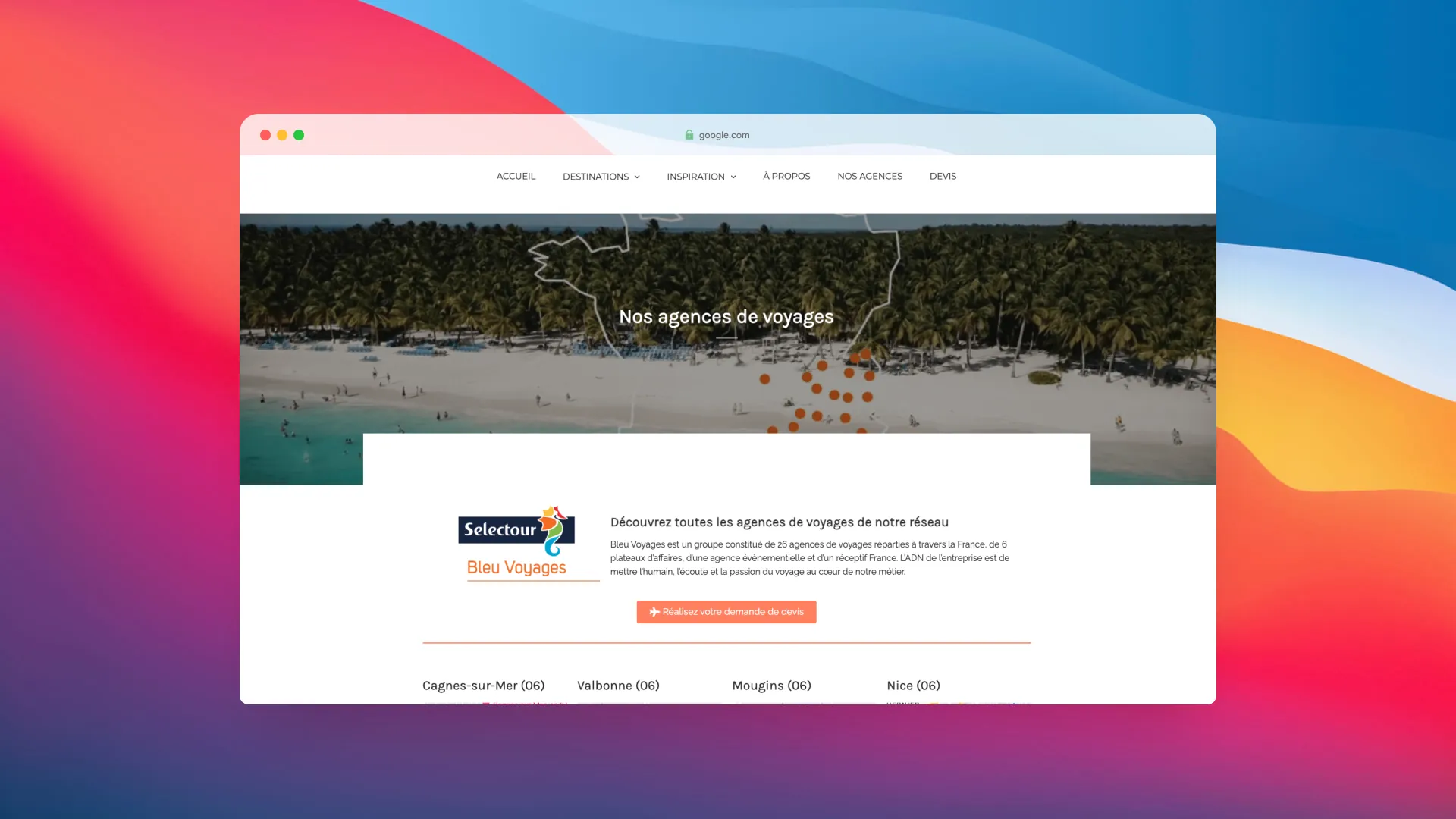 Le Blog Bleu Voyages website – screenshot 4 of 5