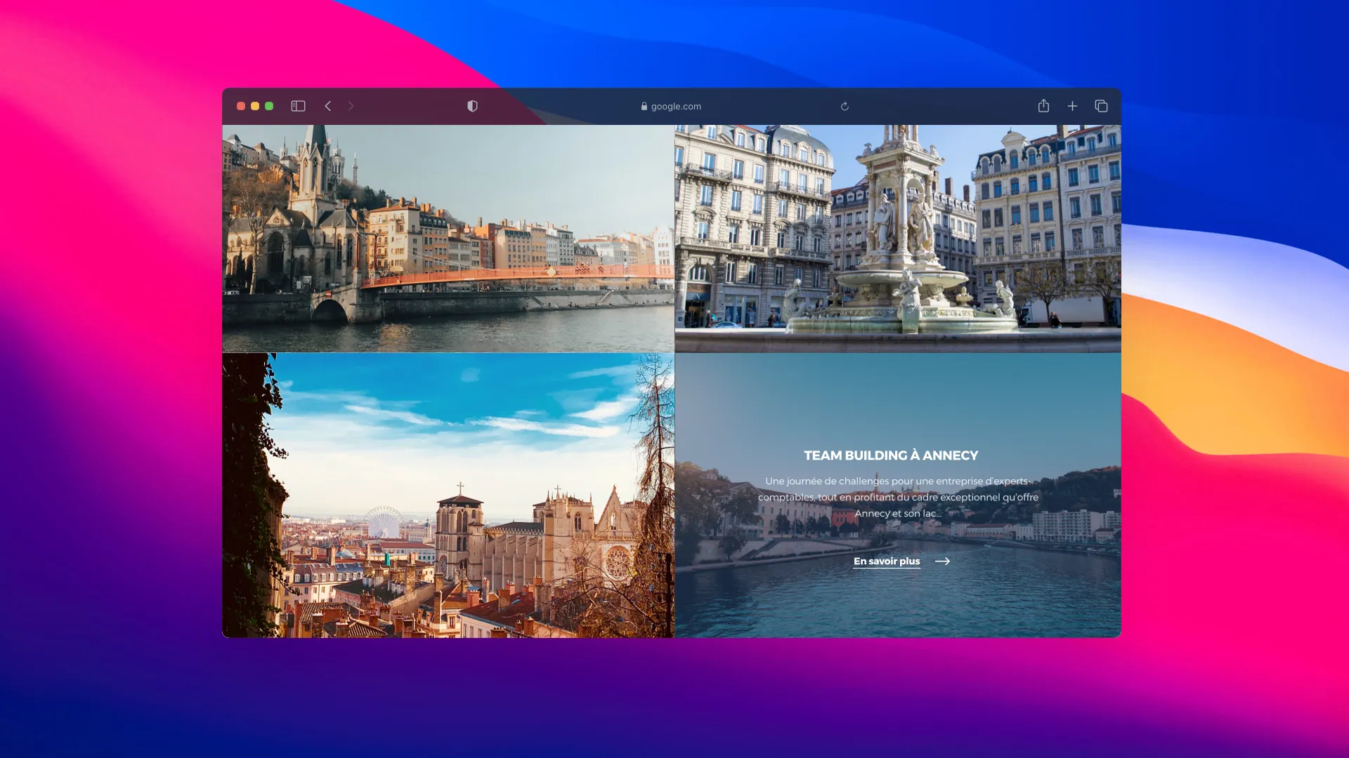 Excelys Tours website – screenshot 3 of 6