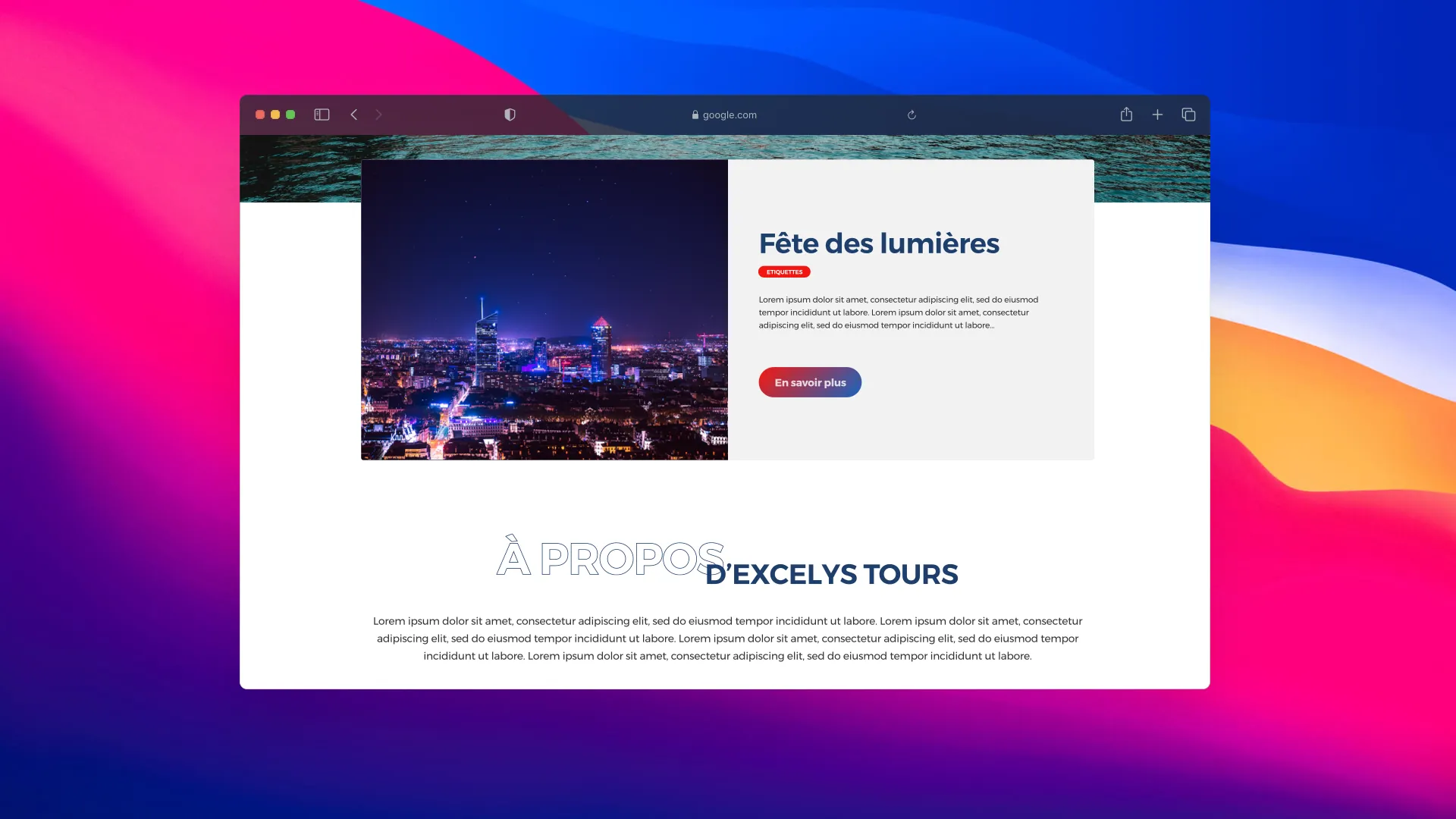 Excelys Tours website – screenshot 6 of 6